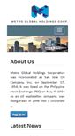 Mobile Screenshot of metroglobalholdings.com