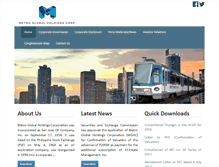 Tablet Screenshot of metroglobalholdings.com